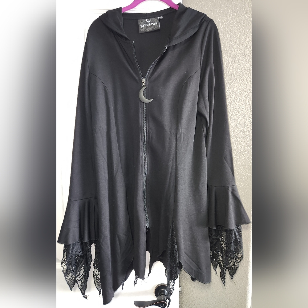 Killstar Moonzone Long-Line Zip Hoodie
